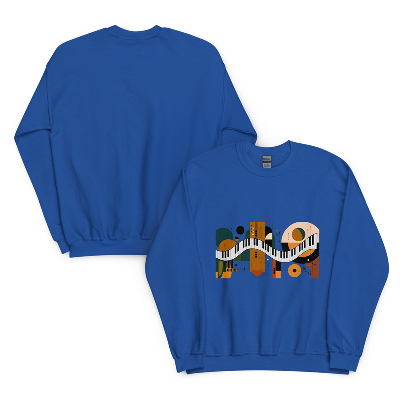 Abstract Piano Unisex Sweatshirt – S, Royal