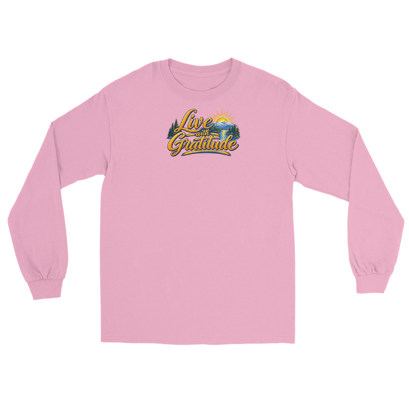 Live With Gratitude Men’s Long Sleeve Shirt