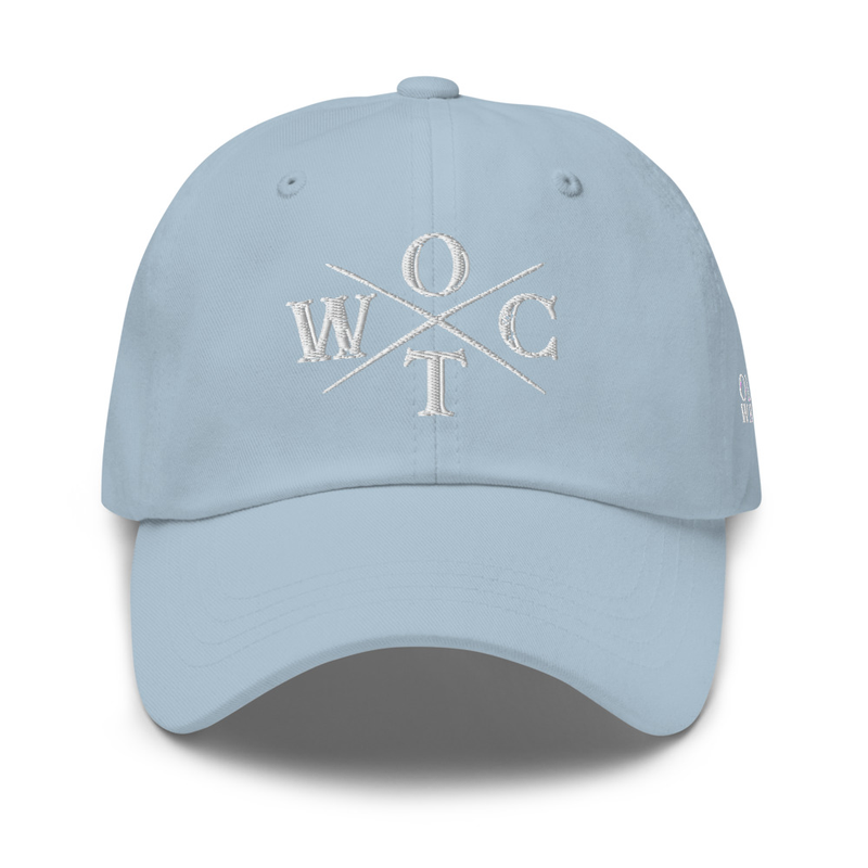 OTWC - Dad Hat - White Text – One size, Light Blue