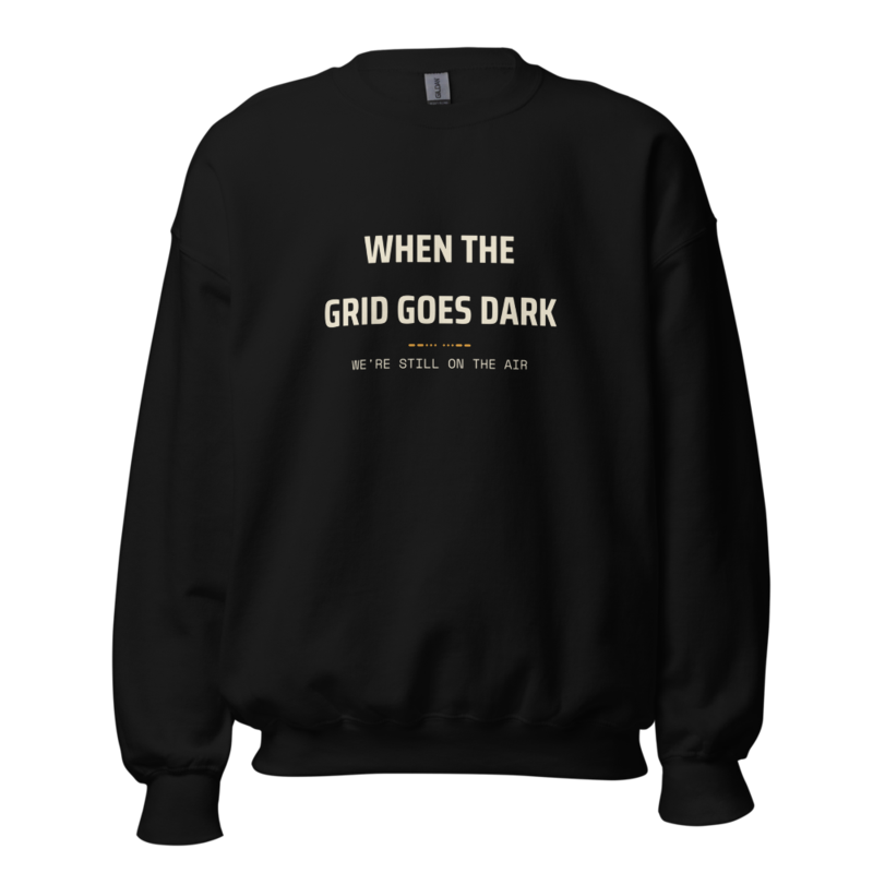 WHEN THE GRID GOES DARK Crewneck mockup