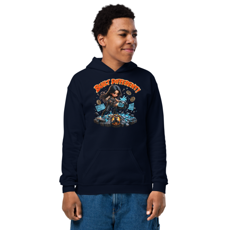 Amara Built Different Kids Hoodie