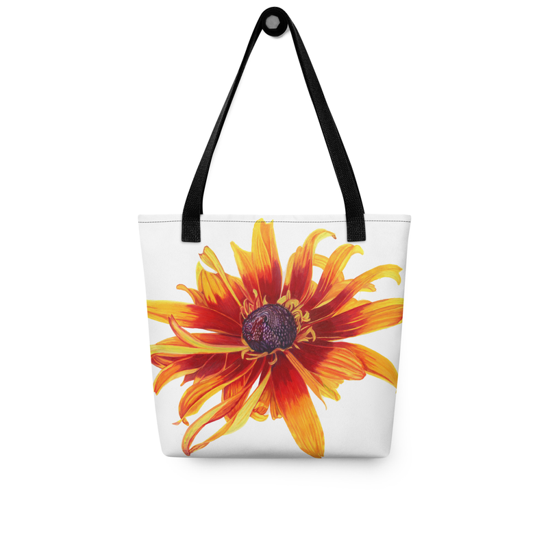 Flaming Flowers Tote bag