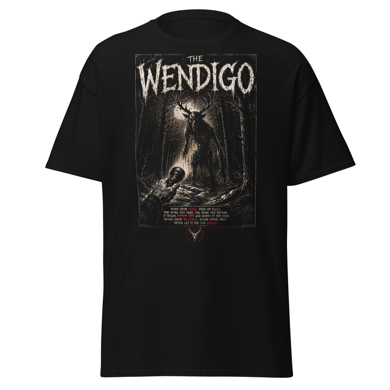 The Wendigo T-Shirt | Dark Forest Cryptid Horror Tee | Folklore Graphic Shirt