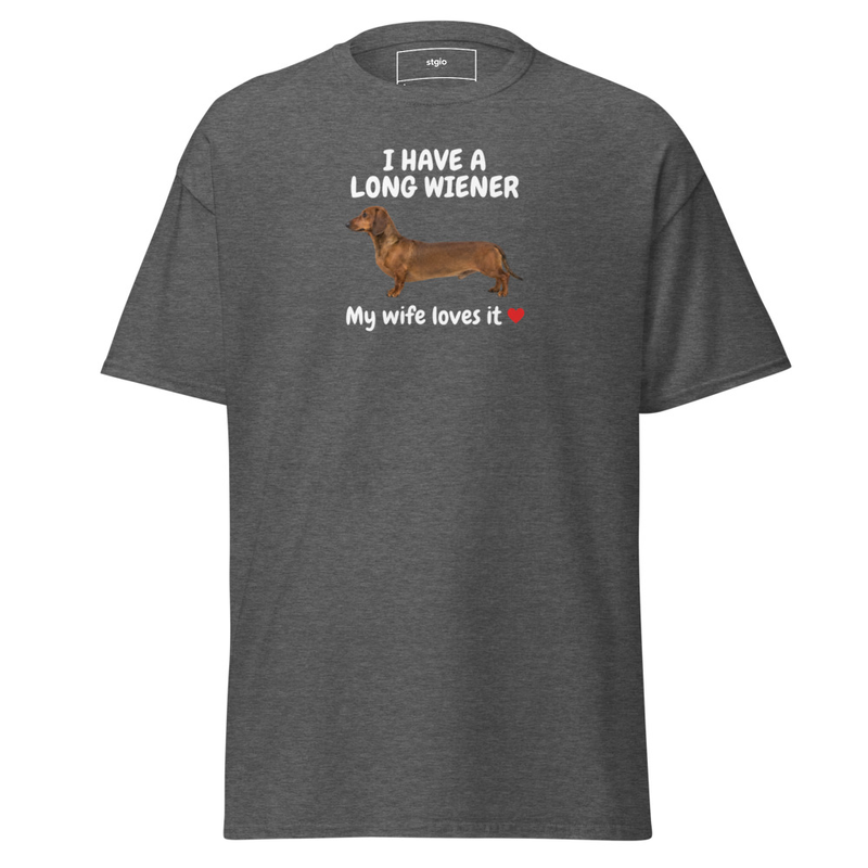 Long Wiener classic tee – XL, Dark Heather