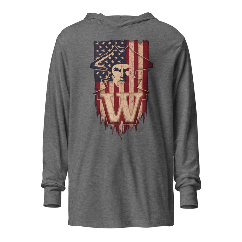Americana Raider Hooded long-sleeve tee – XL, Grey Triblend