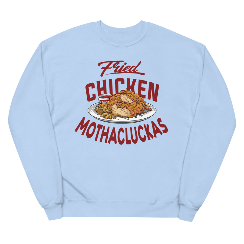 Fried Chicken Mothacluckas - Premium Unisex Sweatshirt - Grilled, foodie, food lover, bbq lovers, bbq, aprons, apron, fried chicken apron,