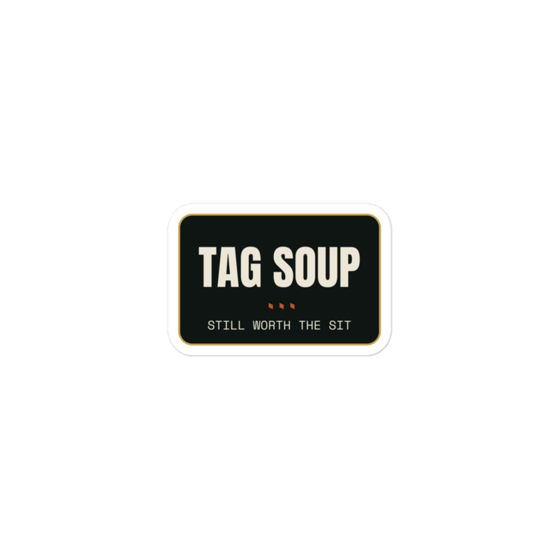 TAG SOUP Sticker mockup