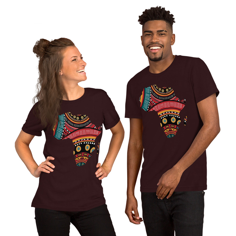 AFRIKA Unisex t-shirt – S, Oxblood Black