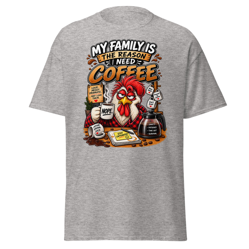Caffeine - Unisex classic tee – XL, Sport Grey
