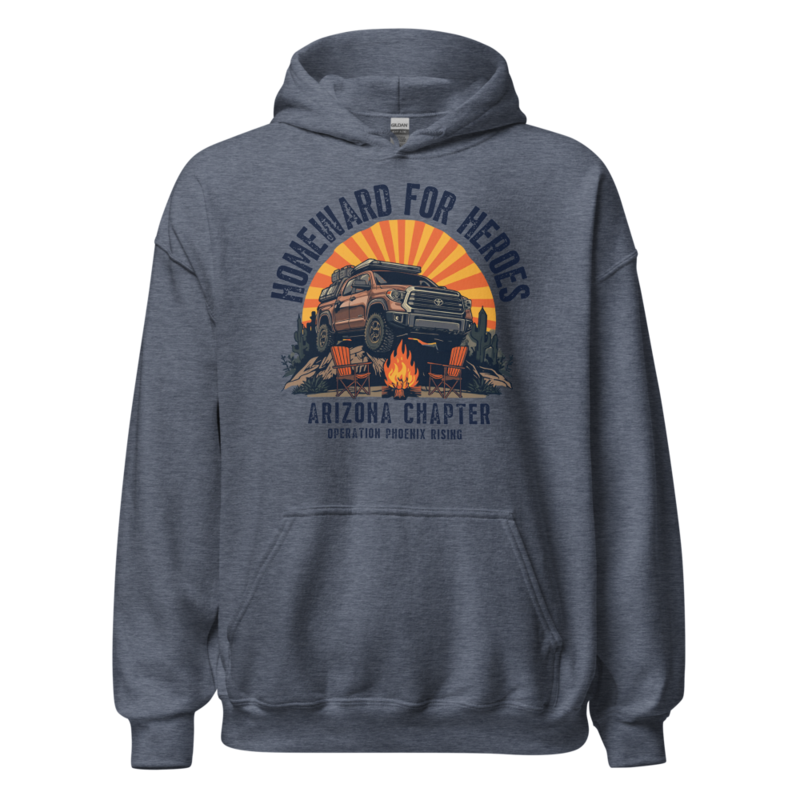 Arizona Chapter Unisex Hoodie – L, Heather Sport Dark Navy