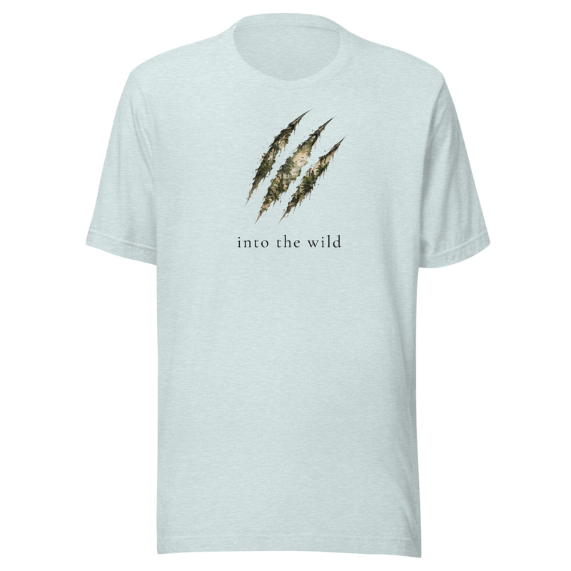 Into The Wild Tee – S, Heather Prism Ice Blue