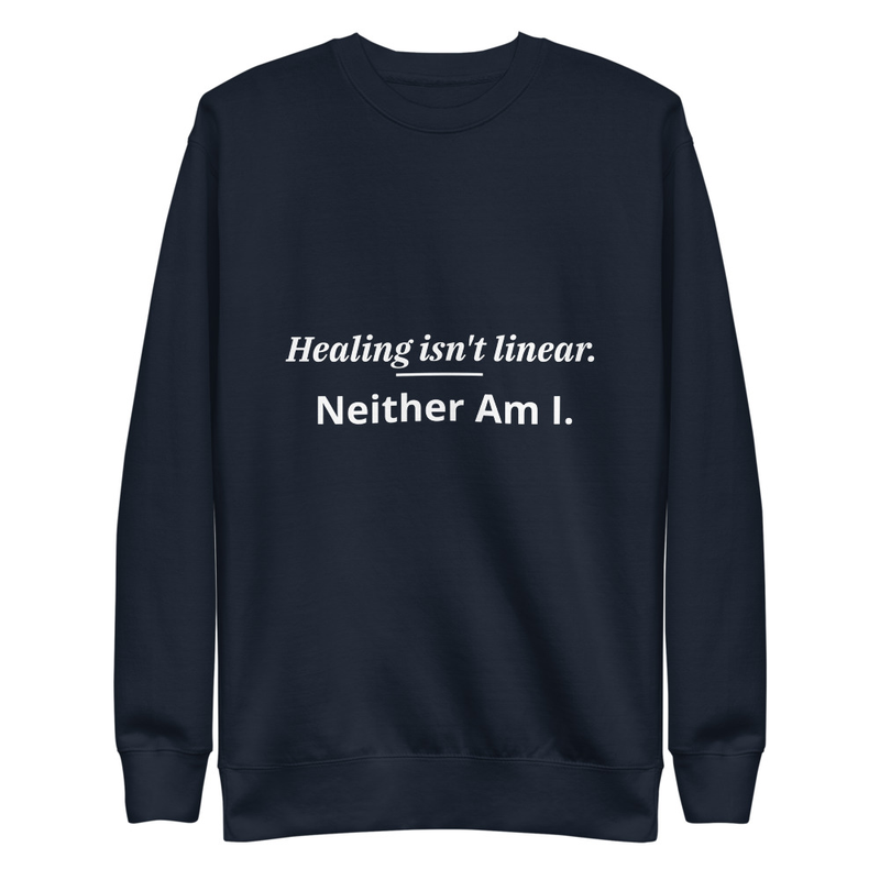 Healing isn't linear. Neither am I  – XL, Navy Blazer