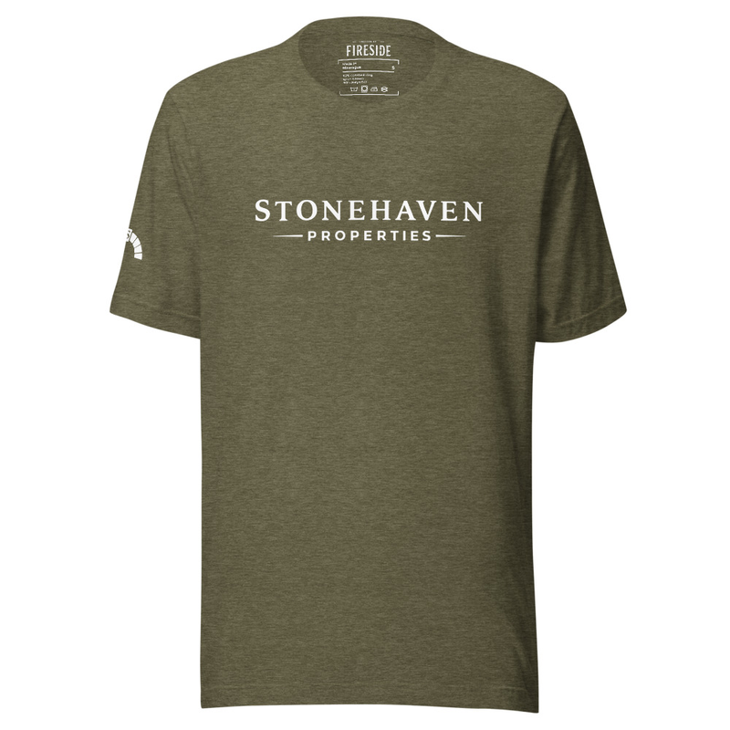 Deluxe Stonehaven Properties T-Shirt – XL, Heather Olive