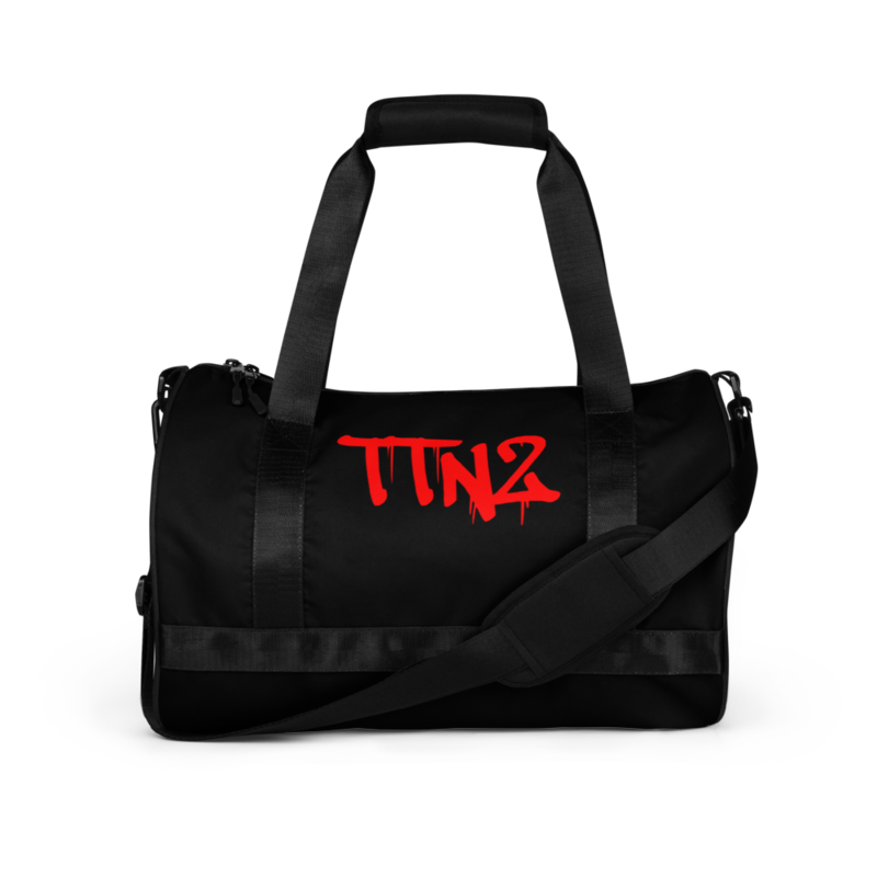TTN2 GYM DUFFLE RED TXT