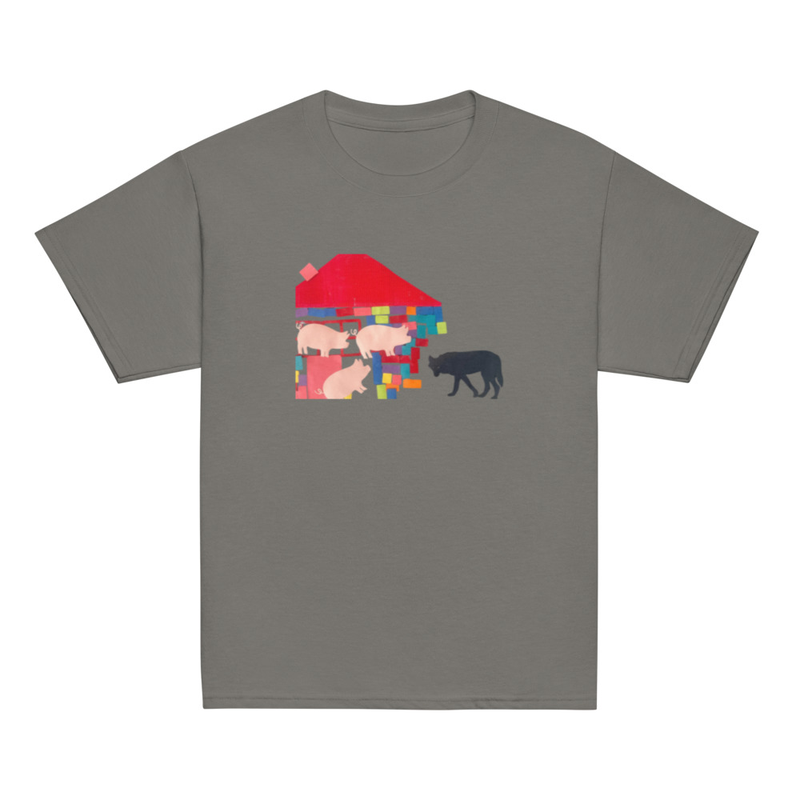 The Wolf - Youth Tee – S, Charcoal