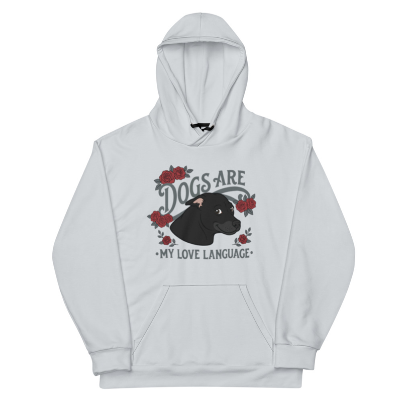 "Dogs Are My Love Language" Men's Cotton Hoodie