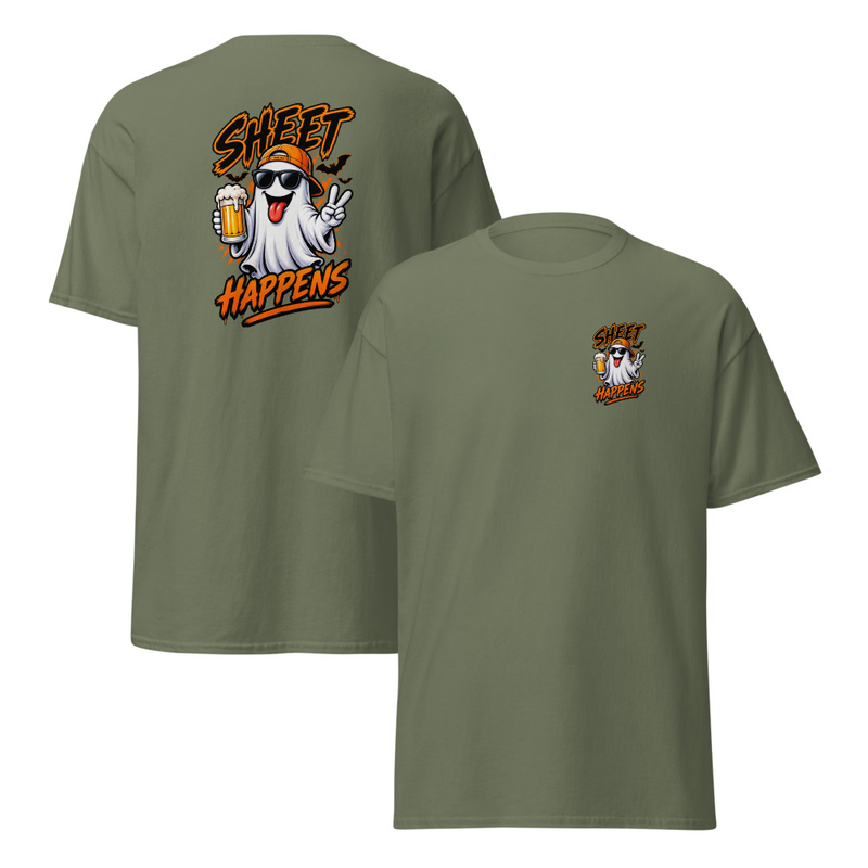 Sheet Happens Unisex classic tee – S, Military Green