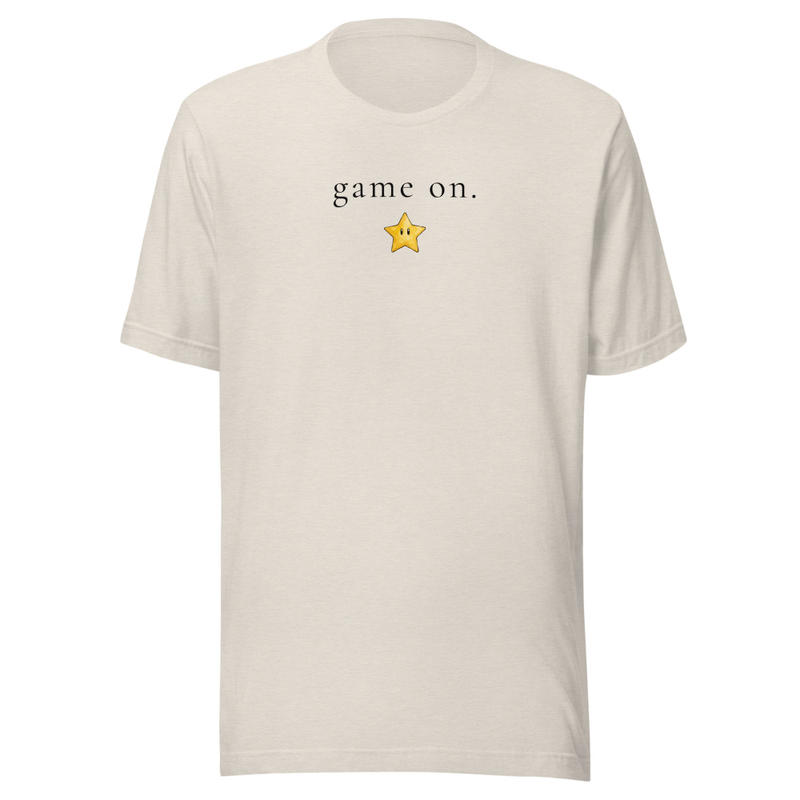 Game On Tee – S, Heather Dust