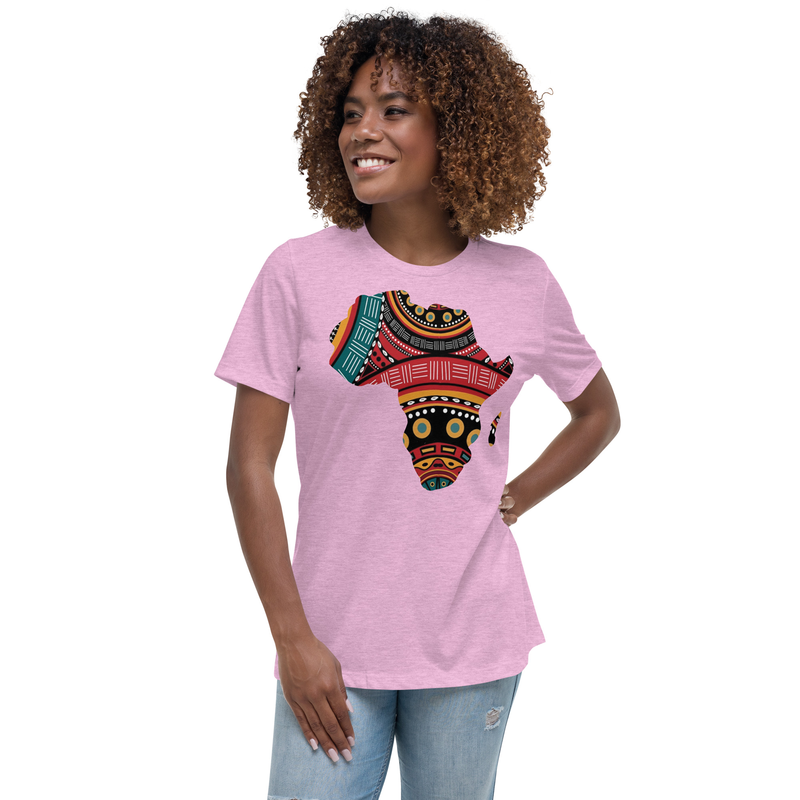 AFRIKA Women's Relaxed T-Shirt – S, Heather Prism Lilac