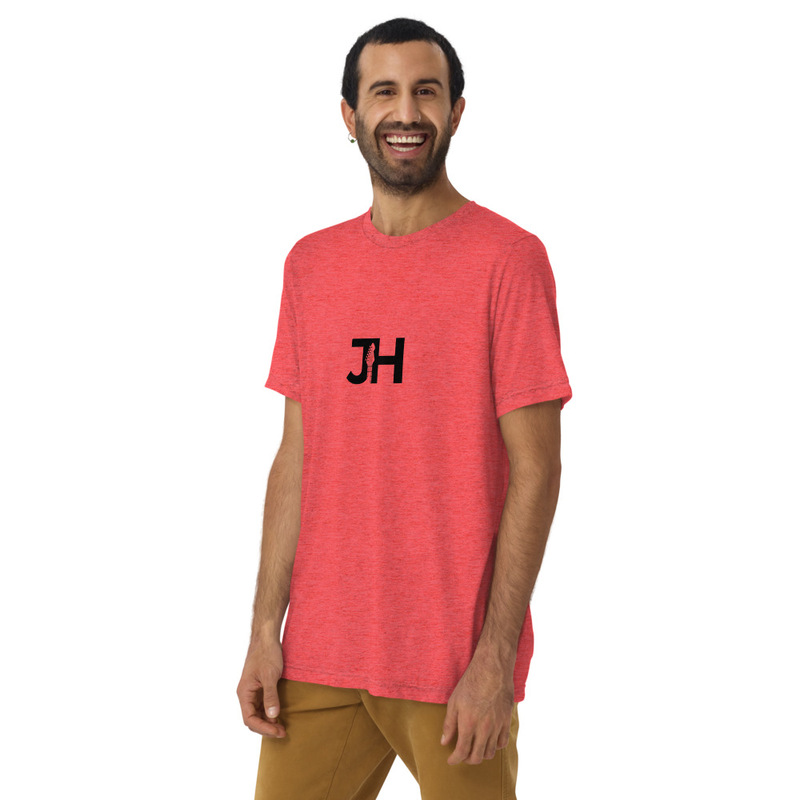 Black JH Logo Adult Tri-Blend Short sleeve t-shirt – M, Red Triblend