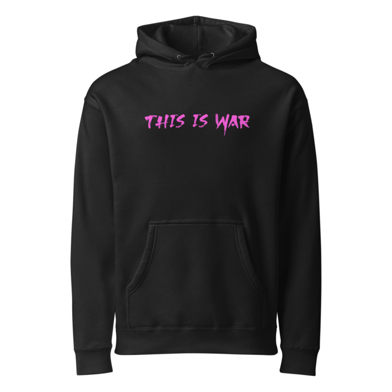 "This is War" Actual Girl Camo Hoodie - for Women – 3XL, Black