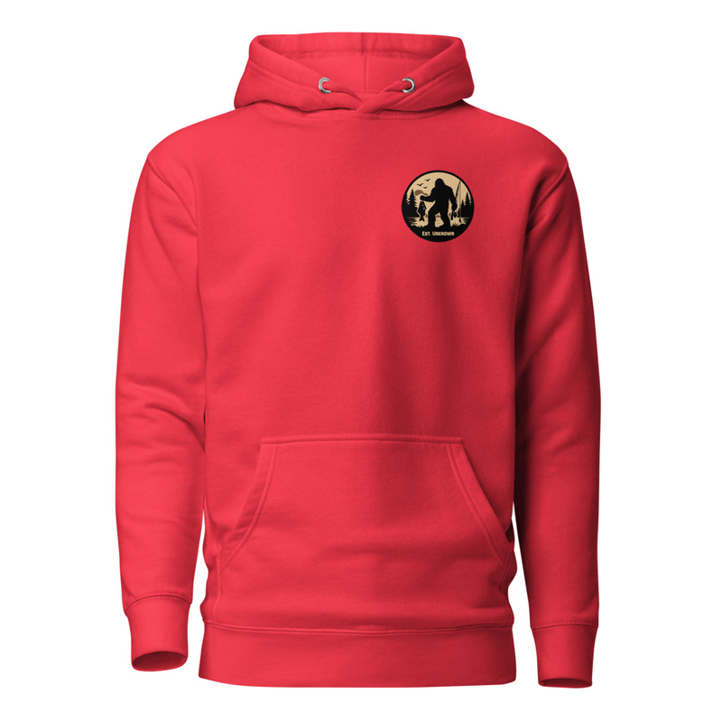 Bassquatch Front and Back Unisex Hoodie β Team Red