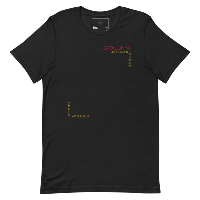 Catalunya Rivers Map Unisex t-shirt view 2