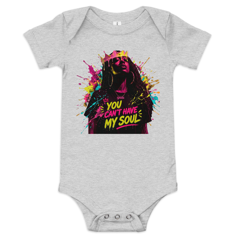 Baby short sleeve "You Can't Have My Soul" one piece