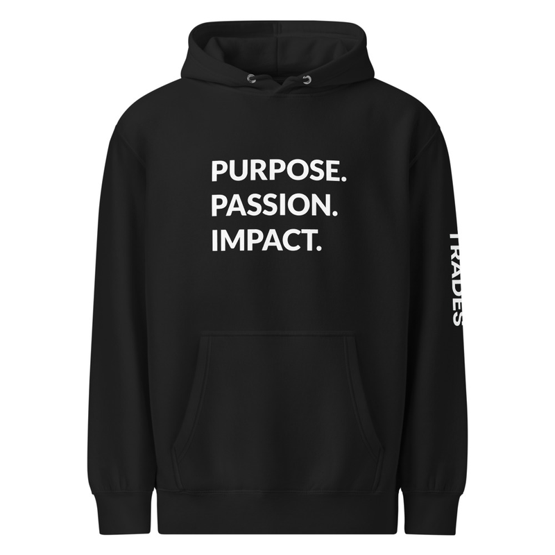 HFTT Premium Midweight Hoodie | Purpose. Passion. Impact. | Front Print (Colors Available)