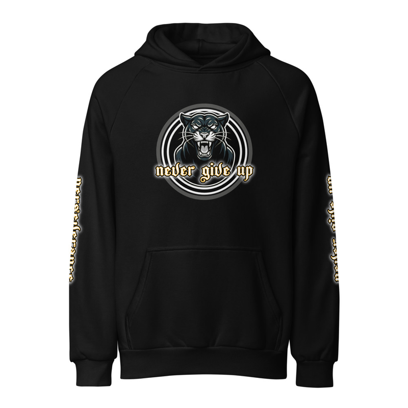 NEVER GIVE UP Unisex Super Oversized Heavyweight Hoodie