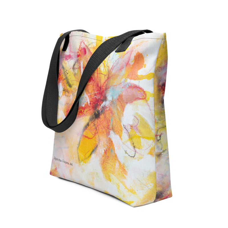 Tote bag Full art print Yellow Orange Flower