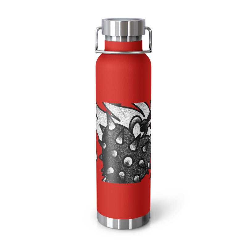 Burned Hearts Flail Copper Vacuum Insulated Bottle - by Collin – 22oz, Red