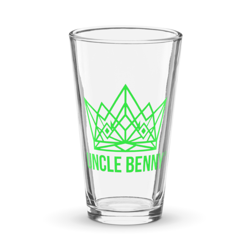 Uncle Benny ® Crown Pint Glass Neon Green EST. 2020