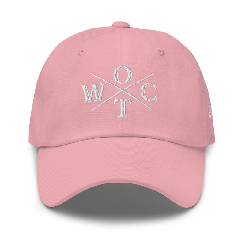 OTWC - Dad Hat - White Text – One size, Pink