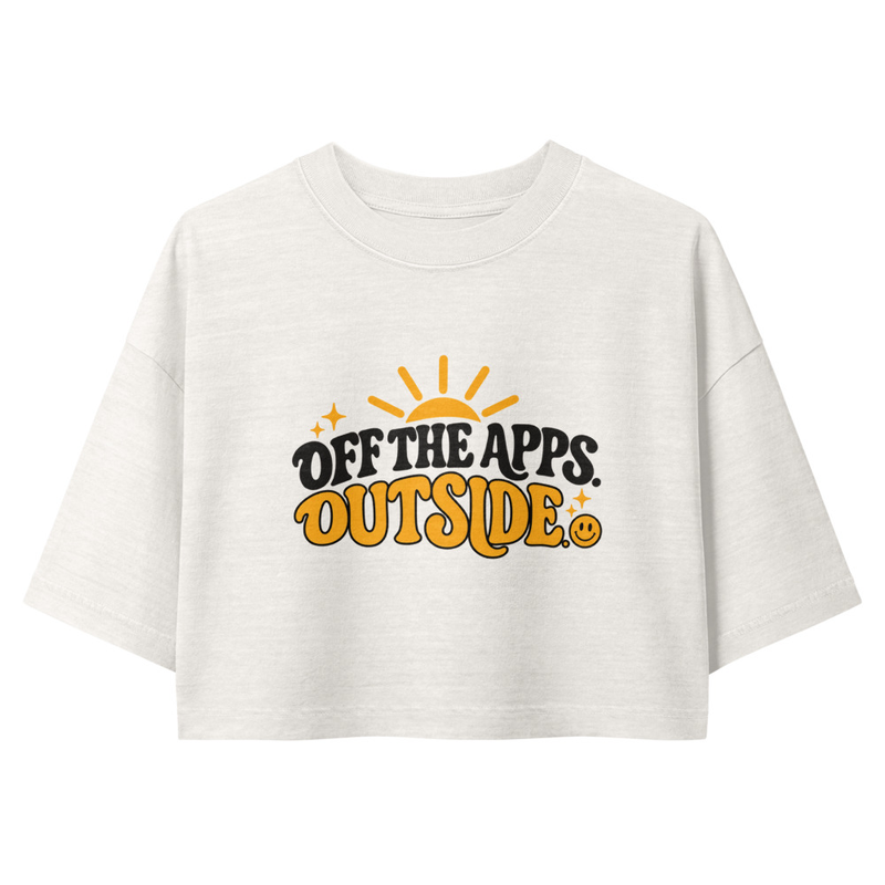 Women’s garment dye cropped tee - Off the Apps Outside