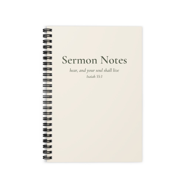 Sermon Notes Spiral Notebook