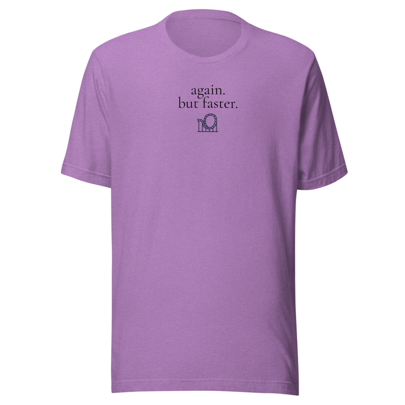 Again Tee – XS, Heather Team Purple