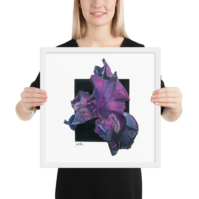 The Power Of Purple Framed Print – 16″×16″, White