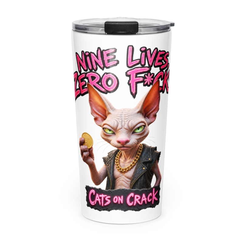 Nine Lives Zero Fucks 20oz Tumbler