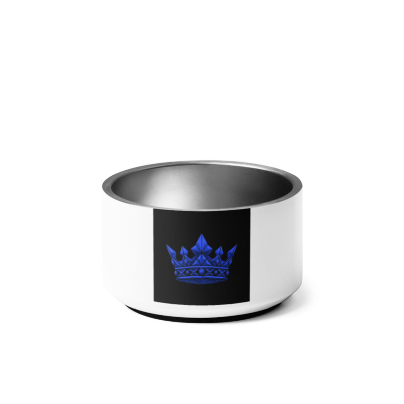 Uncle Benny ® Pet Bowl - Geometric Neon Blue EST. 2020
