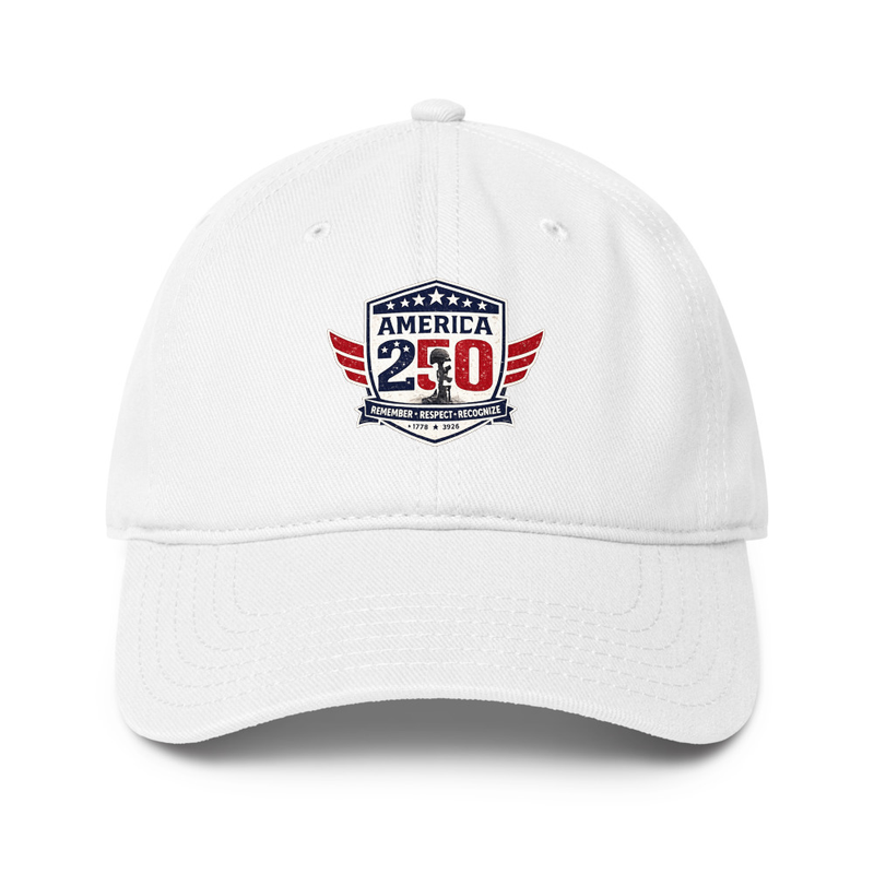 America 250 Tribute 3 Low-profile baseball cap – One size, White