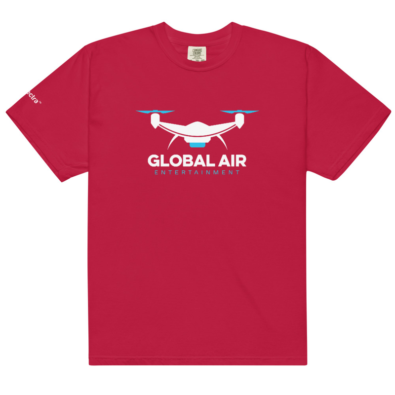 Unisex garment-dyed heavyweight t-shirt – L, Red
