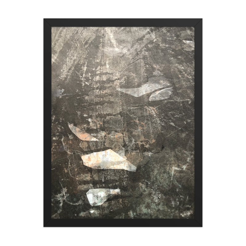 Perceptual Field 0037 — Shimmering Light — Framed Print – 18″×24″, Black
