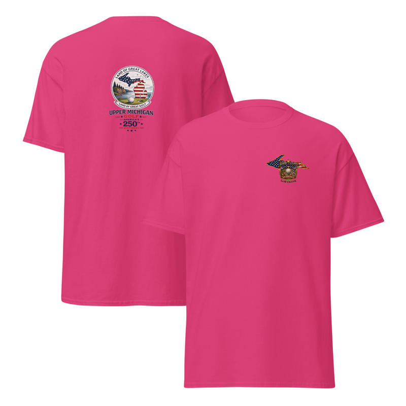 Alger County Veteran's Golf Outing Logo #3 Unisex classic tee – M, Heliconia
