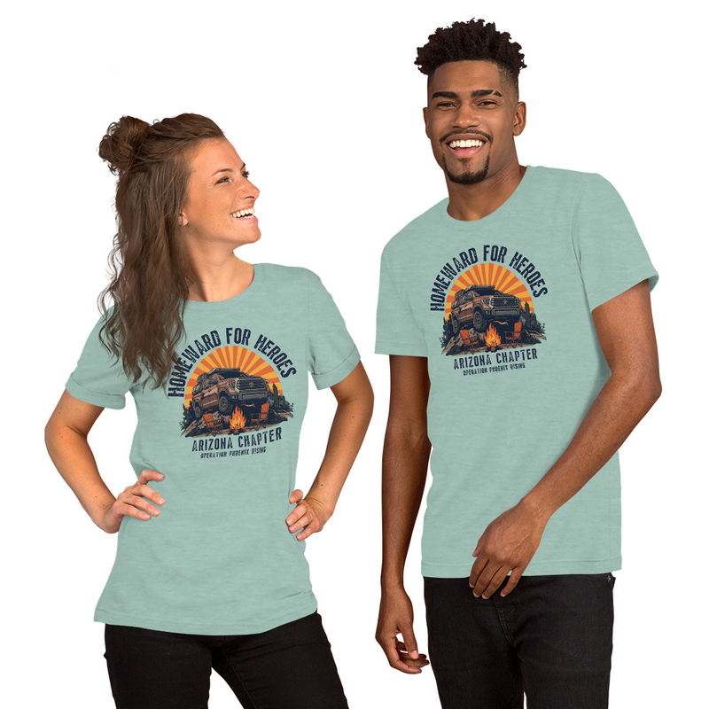 Arizona Chapter t-shirt – XS, Heather Prism Dusty Blue