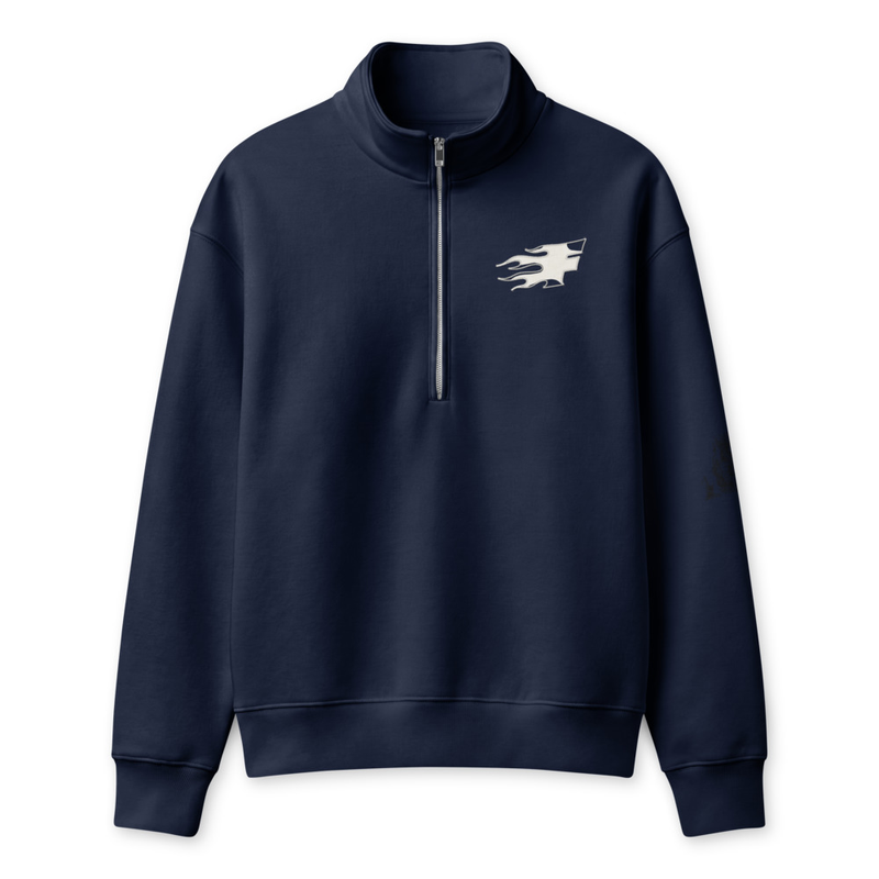 Unisex half-zip pullover