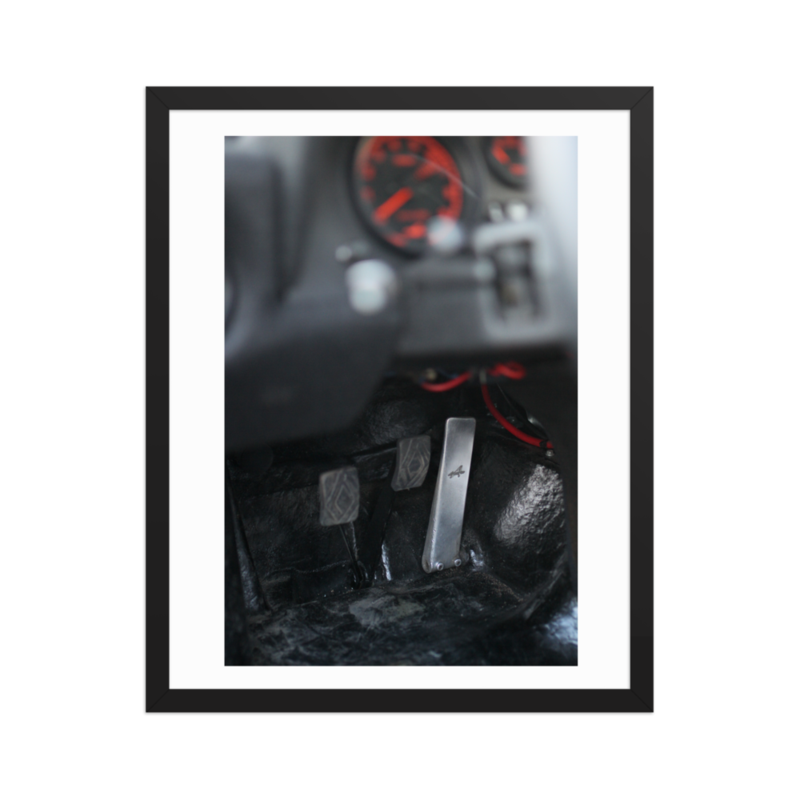 Renault Alpine A310 Gas Pedal - Framed poster (in) – 16″×20″, Black