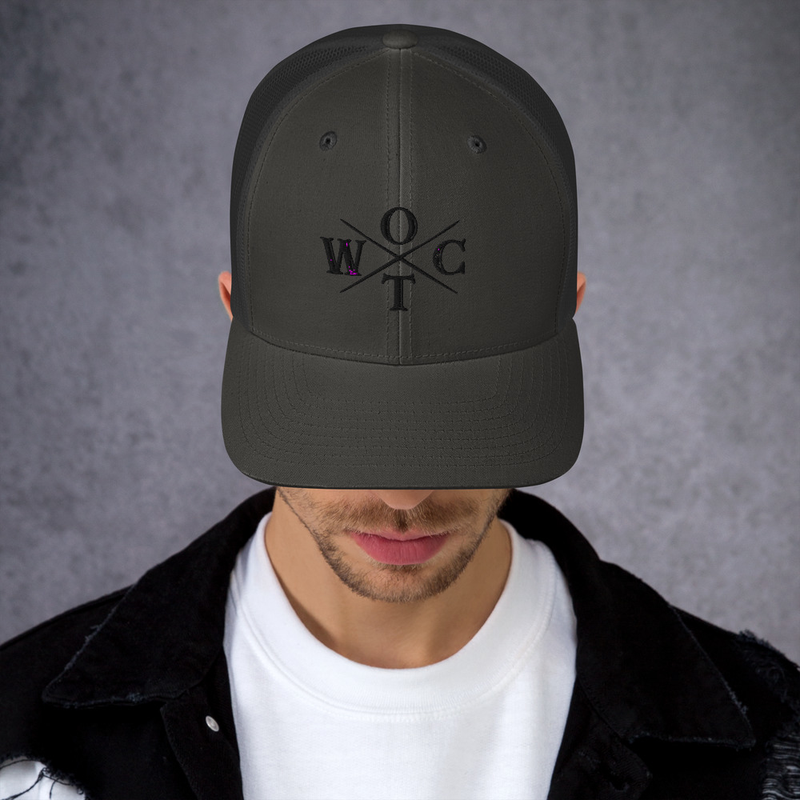OTWC - Trucker Cap - Black Text – One size, Charcoal