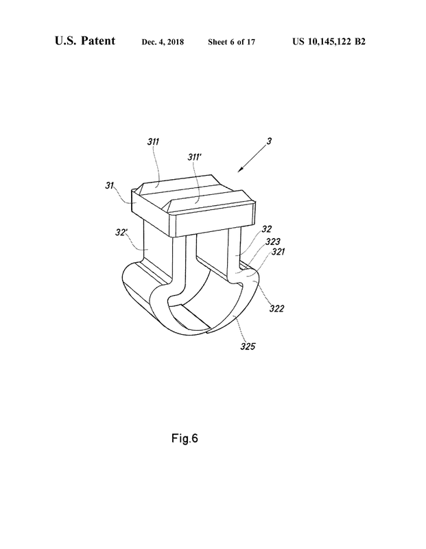 Patent US10145122 - Interlocking Harmony of Moving Parts - default