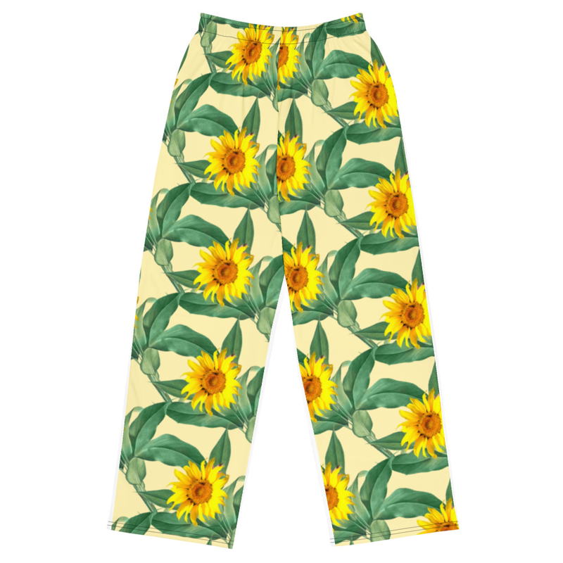 All-over print unisex wide-leg pants testing